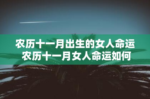 农历十一月出生的女人命运 农历十一月女人命运如何