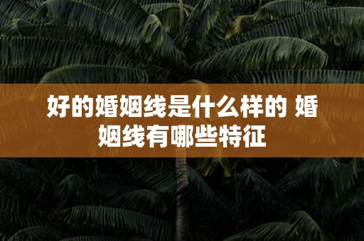 好的婚姻线是什么样的 婚姻线有哪些特征