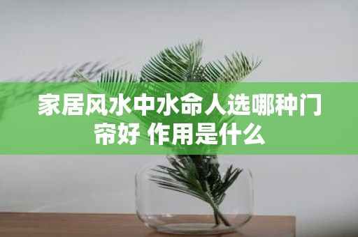 家居风水中水命人选哪种门帘好 作用是什么