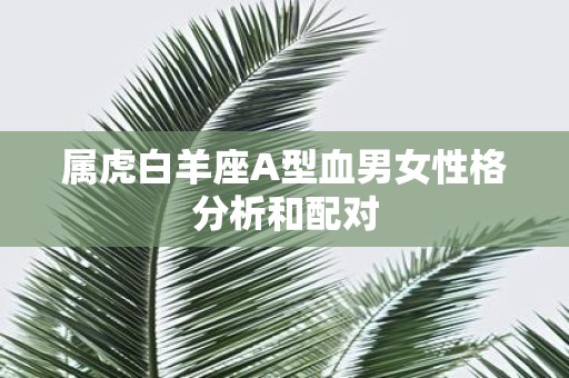 属虎白羊座A型血男女性格分析和配对