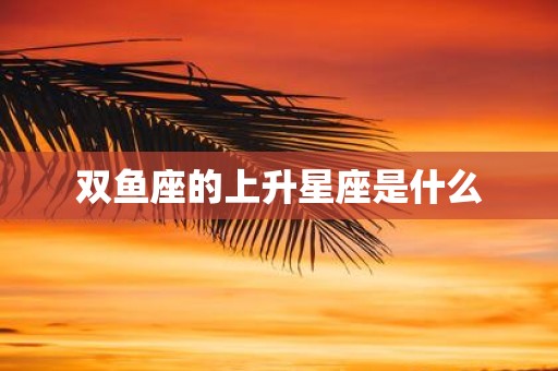 双鱼座的上升星座是什么