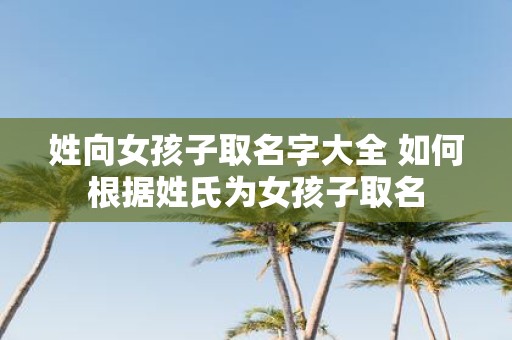 姓向女孩子取名字大全 如何根据姓氏为女孩子取名