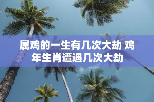 属鸡的一生有几次大劫 鸡年生肖遭遇几次大劫