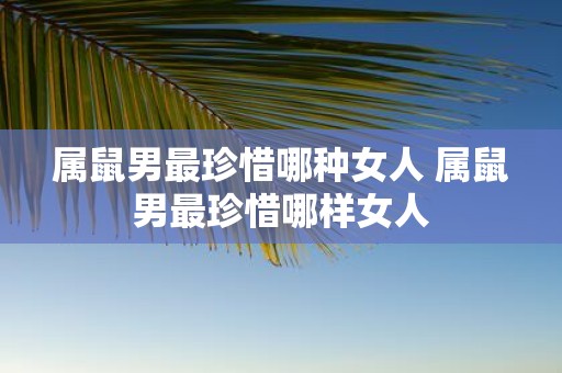 属鼠男最珍惜哪种女人 属鼠男最珍惜哪样女人