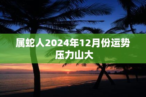 属蛇人2025年12月份运势 压力山大