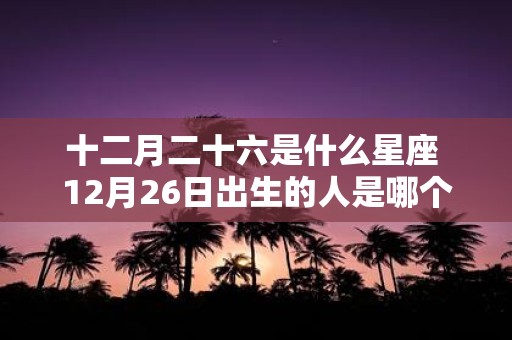 十二月二十六是什么星座 12月26日出生的人是哪个星座