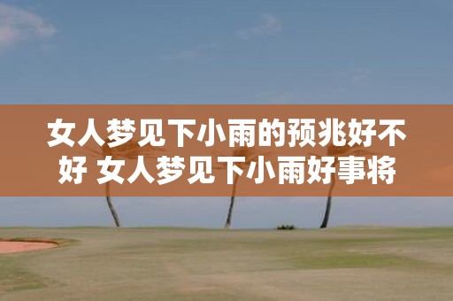 女人梦见下小雨的预兆好不好 女人梦见下小雨好事将近吗