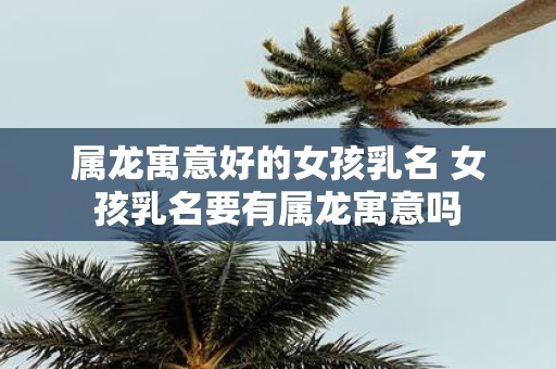 属龙寓意好的女孩乳名 女孩乳名要有属龙寓意吗