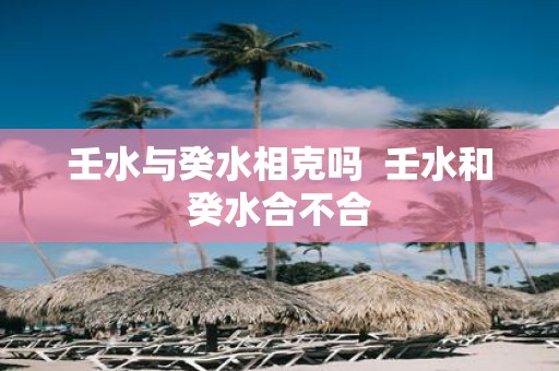 壬水与癸水相克吗 壬水和癸水合不合