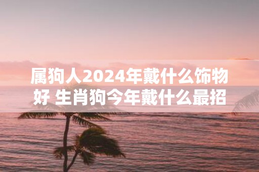 属狗人2025年戴什么饰物好 生肖狗今年戴什么最招财