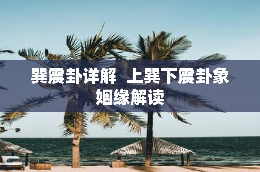 巽震卦详解 上巽下震卦象姻缘解读