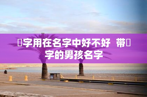 宬字用在名字中好不好 带宬字的男孩名字