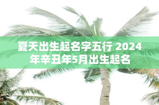 夏天出生起名字五行 2025年辛丑年5月出生起名