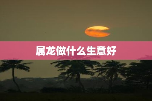 属龙做什么生意好