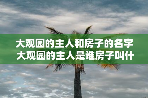 大观园的主人和房子的名字 大观园的主人是谁房子叫什么