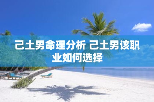 己土男命理分析 己土男该职业如何选择