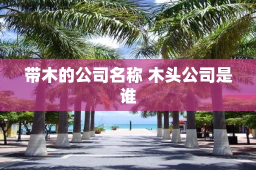 带木的公司名称 木头公司是谁