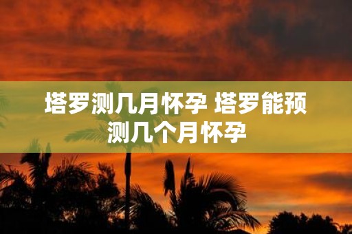 塔罗测几月怀孕 塔罗能预测几个月怀孕