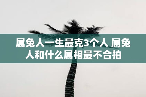 属兔人一生最克3个人 属兔人和什么属相最不合拍