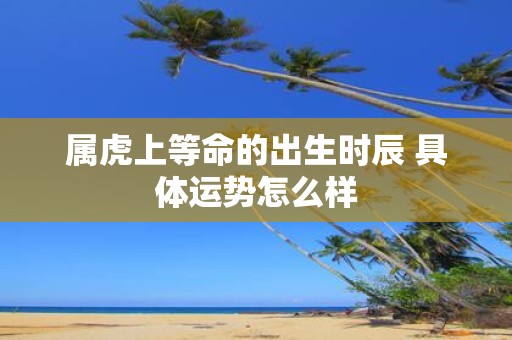 属虎上等命的出生时辰 具体运势怎么样
