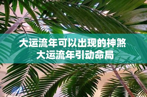 大运流年可以出现的神煞 大运流年引动命局