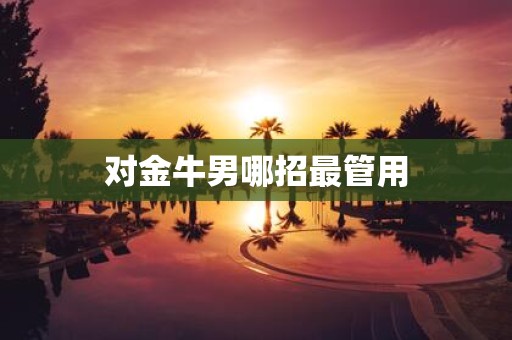 对金牛男哪招最管用