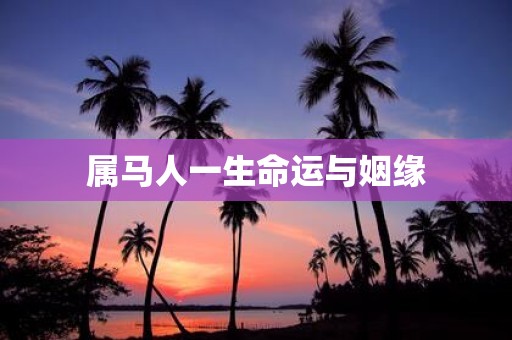属马人一生命运与姻缘