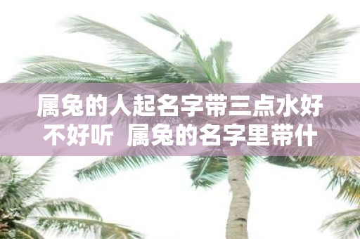 属兔的人起名字带三点水好不好听 属兔的名字里带什么字好