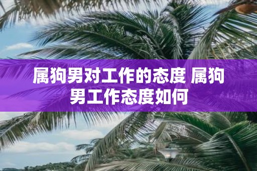 属狗男对工作的态度 属狗男工作态度如何