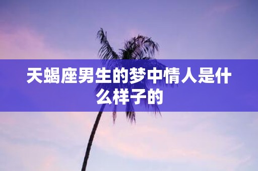 天蝎座男生的梦中情人是什么样子的