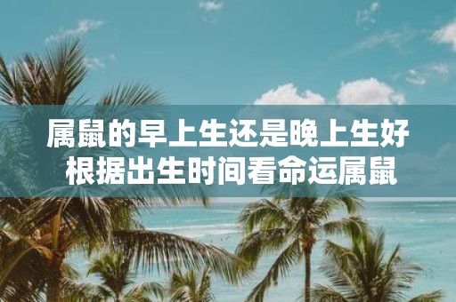 属鼠的早上生还是晚上生好 根据出生时间看命运属鼠