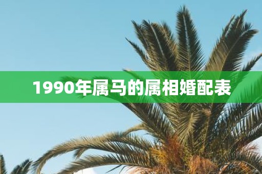1990年属马的属相婚配表