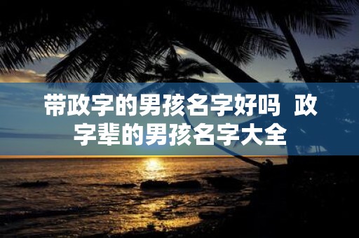 带政字的男孩名字好吗 政字辈的男孩名字大全