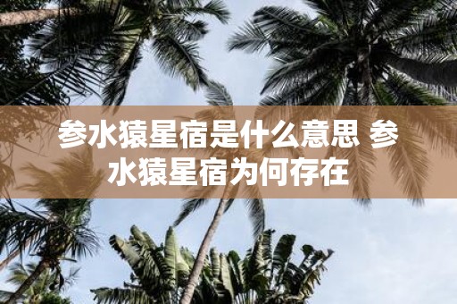 参水猿星宿是什么意思 参水猿星宿为何存在