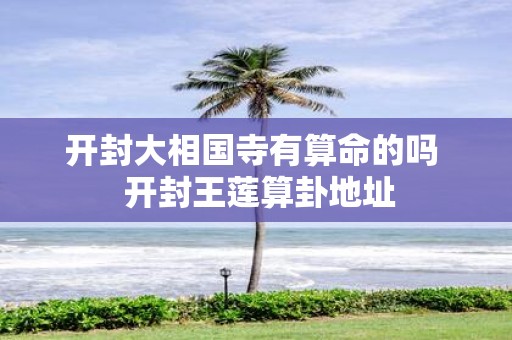 开封大相国寺有算命的吗 开封王莲算卦地址