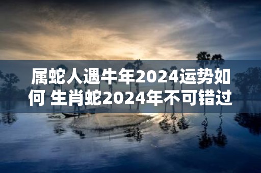 属蛇人遇牛年2025运势如何 生肖蛇2025年不可错过的贵人