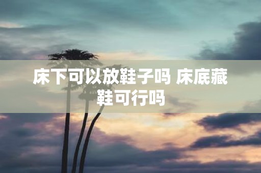 床下可以放鞋子吗 床底藏鞋可行吗