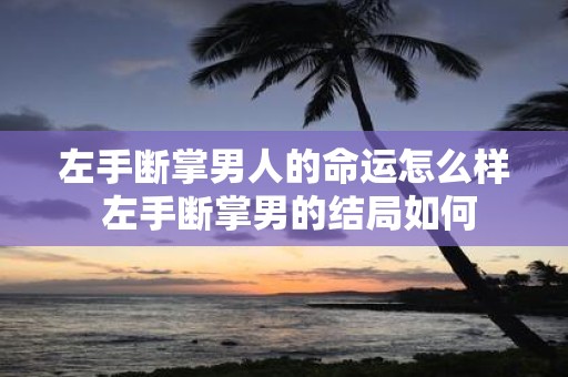 左手断掌男人的命运怎么样 左手断掌男的结局如何