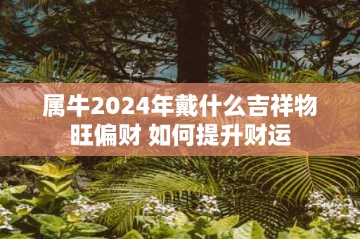 属牛2025年戴什么吉祥物旺偏财 如何提升财运