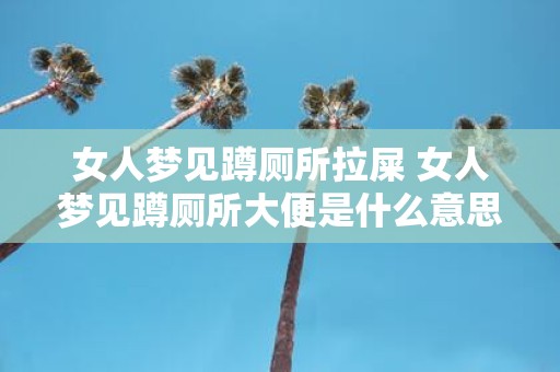 女人梦见蹲厕所拉屎 女人梦见蹲厕所大便是什么意思