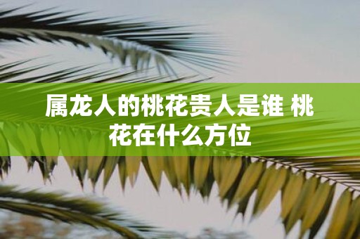 属龙人的桃花贵人是谁 桃花在什么方位
