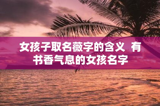 女孩子取名薇字的含义 有书香气息的女孩名字