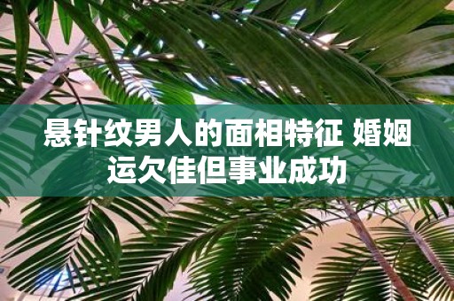 悬针纹男人的面相特征 婚姻运欠佳但事业成功