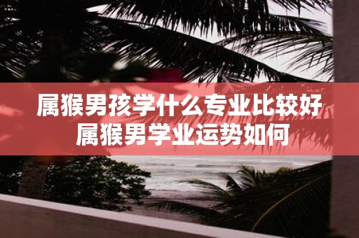 属猴男孩学什么专业比较好 属猴男学业运势如何
