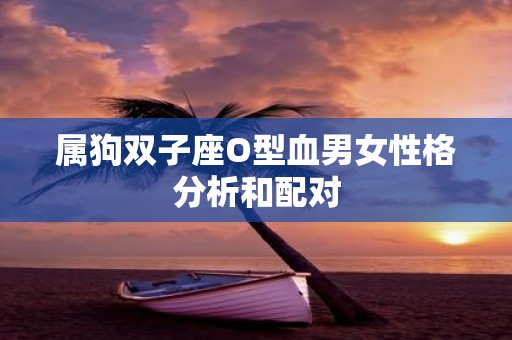 属狗双子座O型血男女性格分析和配对