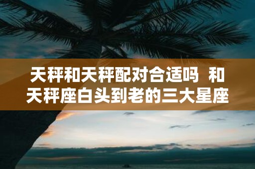 天秤和天秤配对合适吗 和天秤座白头到老的三大星座
