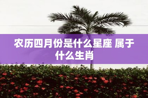 农历四月份是什么星座 属于什么生肖