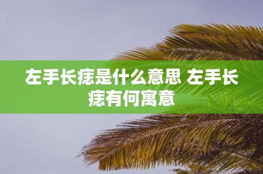 左手长痣是什么意思 左手长痣有何寓意