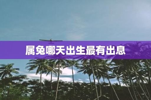 属兔哪天出生最有出息