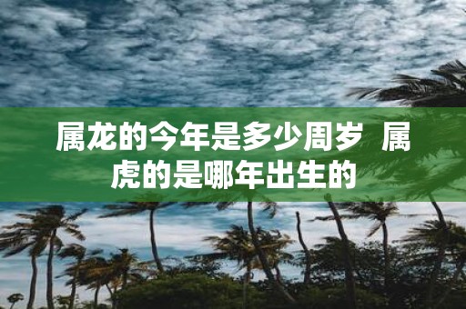 属龙的今年是多少周岁 属虎的是哪年出生的